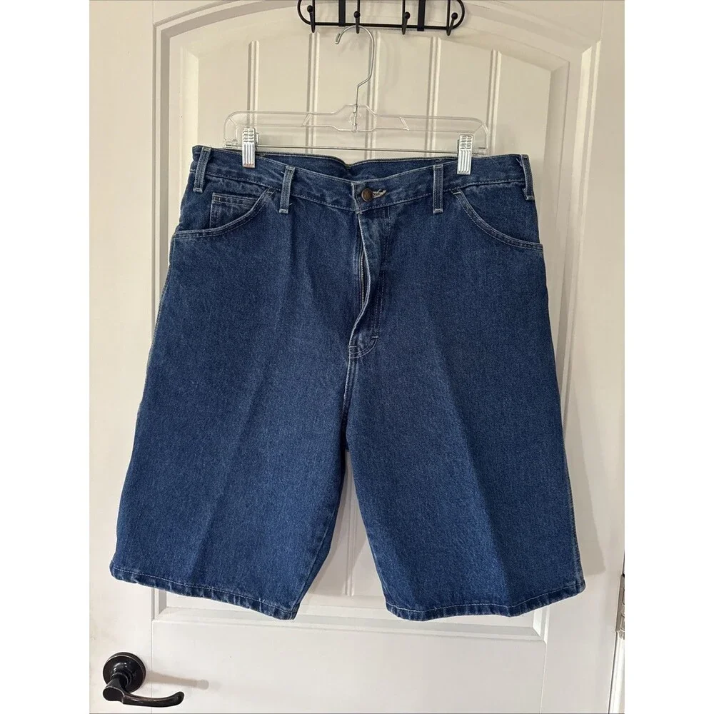 NWT Y2k Dickies blue denim carpenter shorts Men’s size 36 Longer  11” Inseam